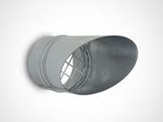 Ausblasstutzen 45° DN 250 mit Volgelschutzgitter aus sendzimirverzinktem Stahl hergestellt mi