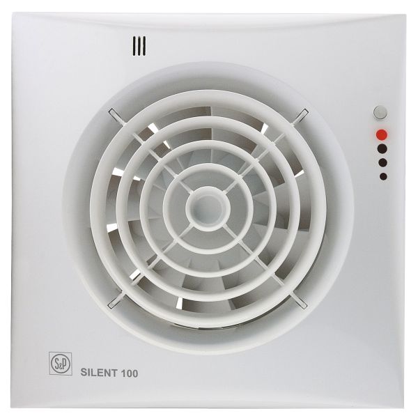 S&P SILENT-100 CHZ VISUAL Kleinraum-Ventilatator, Feuchte, LED