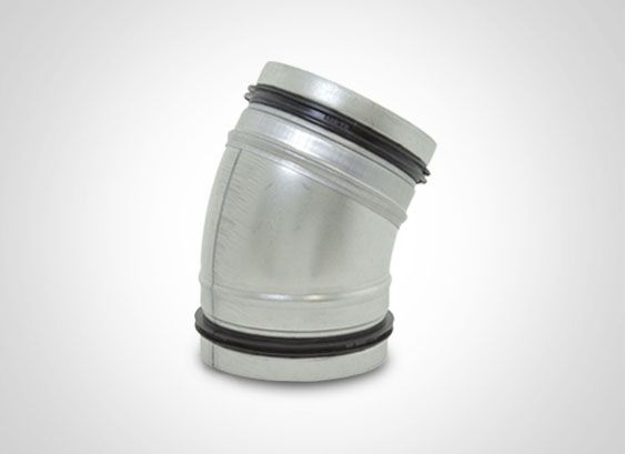 BOGEN GLATT 45 GRAD DN 160 mit Lippendichtung